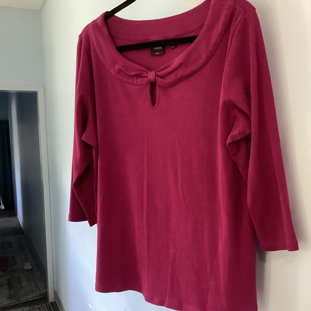 Rafaella 2x cotton magenta Red pink top